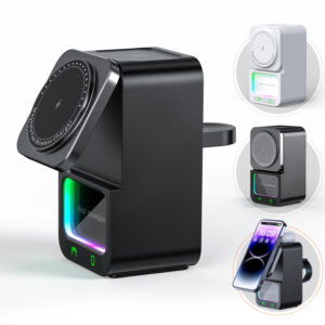 DH19 4IN1 Magnetic Wireless Charger Stand With Speaker