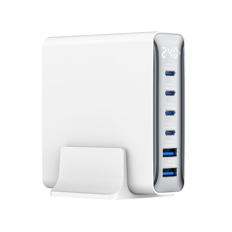 Custom WEG-240 Black & White 240W GAN Charger (EU,UK,US,AUS Plug ) — product detail view