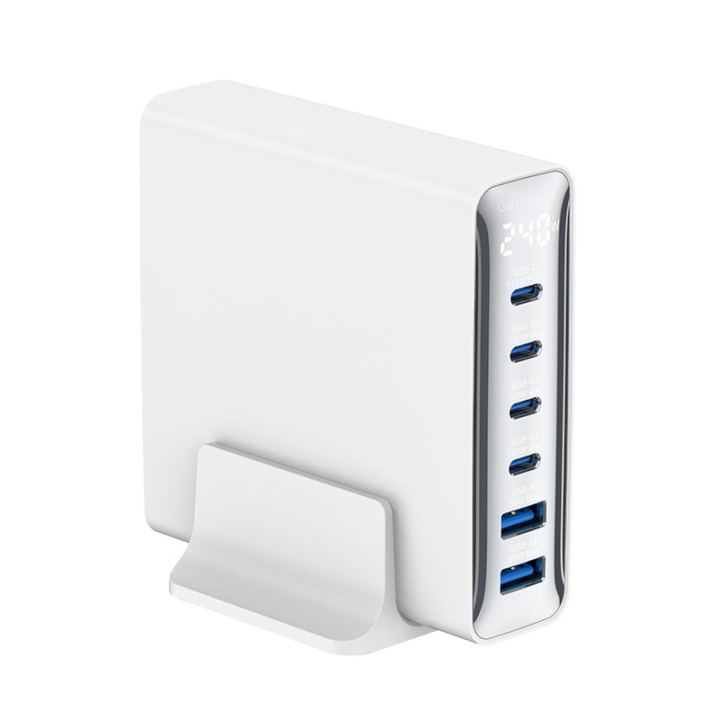 Custom WEG-240 Black & White 240W GAN Charger (EU,UK,US,AUS Plug ) — product detail view