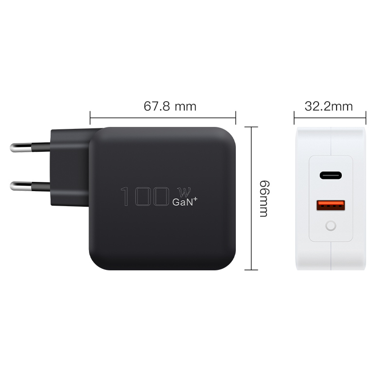 WEP-100-CA Black&White 100W GaN Charger