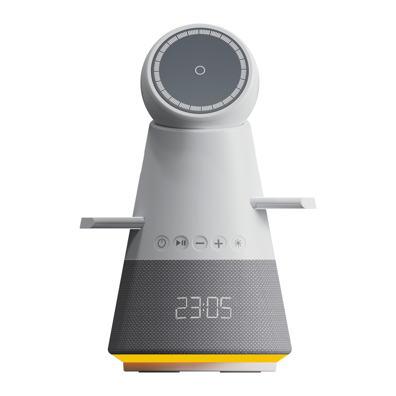 R10 5-in-1 Rotary Touch Wireless Charger with Bluetooth Speaker and Clock - Image 2