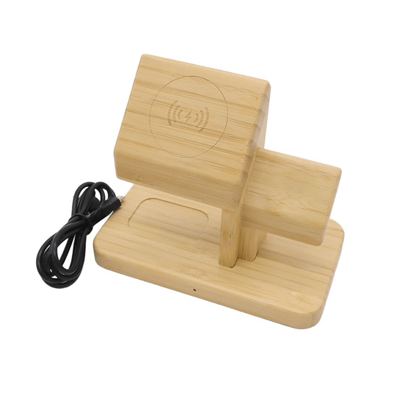 3-in-1 MagSafe15W Bamboo Iphone Wireless Charger - Image 3