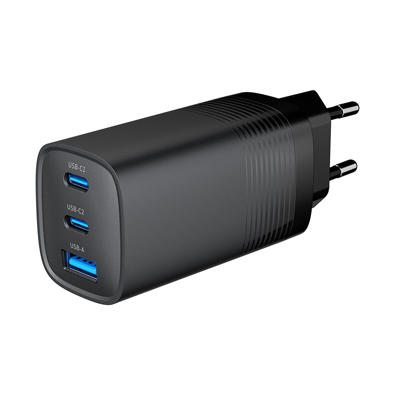 Custom WEG-65W-N Black & White 65W GaN Charger with EU,UK,US,AUS Plug - Image 2