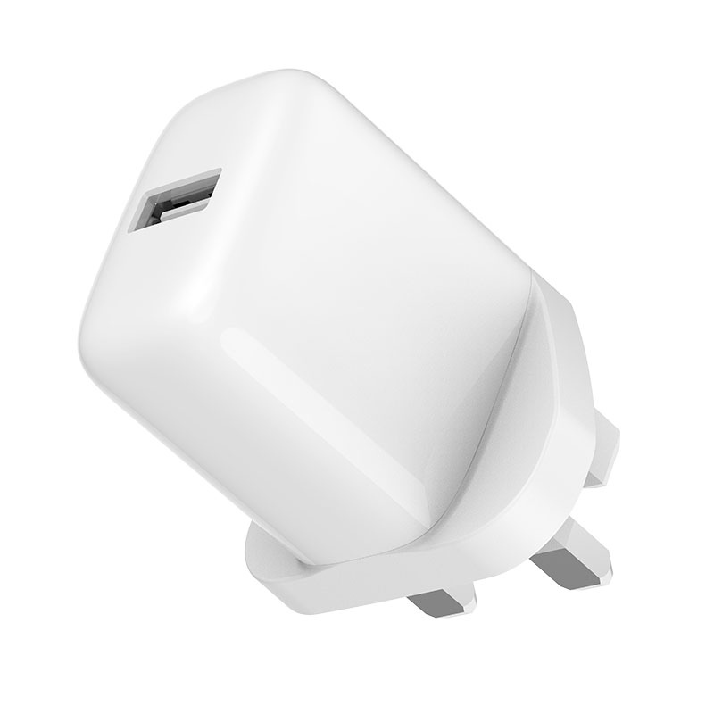 Personalized Black & White 20W GaN charger with EU,UK,US,AUS Plugs — product detail view