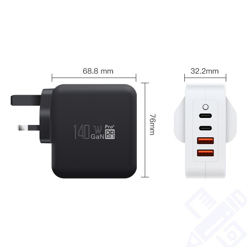 WEP-140-CCAA GaN 140W GaN Charger with EU,UK,US,AUS Plugs - Image 4